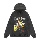Present Hoodie Heavy Distressed Hooded Sweater Loose