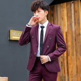 Casual Groom Attire Tuxedo Suits for Men Business Men Suit Men's Formal Dress