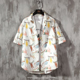 Men's Shirts Summer Casual Fashion Short Sleeve Shirt plus Size