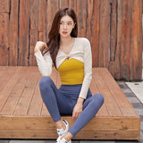 Moisture Wicking Shirts Yoga Long Sleeve Slim Fit Slim Look Running Sports Gym Quick Drying Clothes