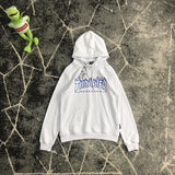 Thrasher T Shirt Autumn Flame Letter Hooded Sweater Cotton Loose Sports