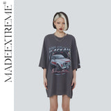 Blackair T Shirt Vintage Summer Short Sleeve Car Print T-shirt
