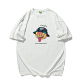 Men T Shirt Summer Casual Tops Men's Clothes Summer Wear Vintage Men's round Neck Short Sleeve Casual Loose Cartoon Printed T-shirt