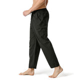 Linen Pants Straight Leg Pants Summer Spring Men's Loose Casual Light Elastic