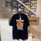 Thrasher T Shirt Outlaw Flame Loose Short Sleeve Men And Women