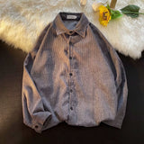Corduroy Patch Jacket Autumn Corduroy Coat Women's Shirt Trendy Loose