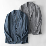 Mens Linen Suits Linen Suit Men's Spring Retro Distressed Coat