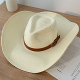 Straw Hat Summer Sun Shade Top Hat Sun-Proof Straw Hat