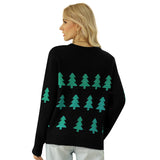 Black Christmas Sweater Christmas Tree Knitted Sweater