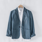 Mens Linen Suits Vintage Leisure Suit Men's plus Size Coat