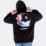 Smiley Face Hoodie Autumn and Winter New Hoodie Men's Printed Pullover
