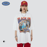 Blackair T Shirt Spring and Summer Print Short Sleeve Vintage T-shirt