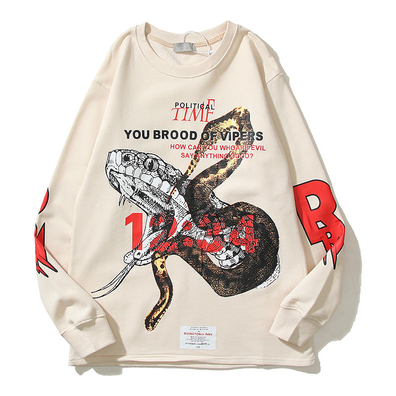 Kanye West Sunday Service Sweatshirt Printed Long Sleeve T-Shirt Loose Round Neck Sweater