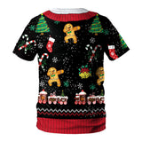 Ugly Christmas Sweater Autumn Clothing Christmas Print Couple Wear Cartoon T-shirt