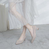 Nude Block Heel Sandals