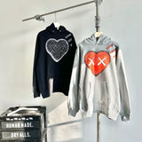 Human Made Hoodie Love Pattern Velvet Padded Hooded Sweatshirt