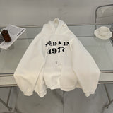 Harvard Sweatshirt 1977 Printed Hooded Fleece Lined Sweater