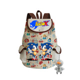 Sonic Backpack Hedgehog Sonic Backpack Cute Pattern Drawstring Backpack