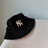 Yankee and Dogers Bucket Hat Autumn and Winter Vintage Corduroy Bucket Hat Bucket Hat