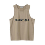Fog Essentials Vest Fashion Brand Fear Of God Double Line Essentials Letter T-shirt Vest Fog High Street Bottoming Shirt Men