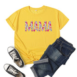Boy Mama T Shirt Pattern Mama Printed Short Sleeve T-shirt
