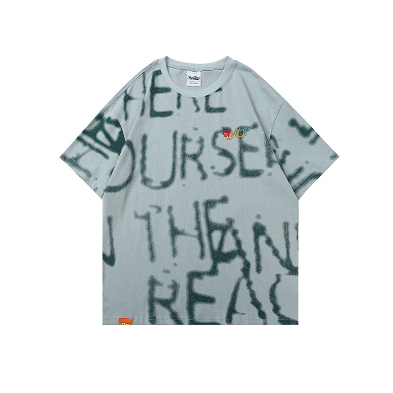 2022 summer man outfits crew neck T-shirt versatile half sleeve