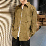 Men's Shirts Loose Plaid Shirt Casual Top
