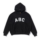 Fog Topsabc Letter Print Brushed Hoody Men's and Women's Youth Couple Hoodie Fear Of God