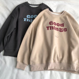 Diana Harvard Sweatshirt Smile Loose Sweater Women's Crew Neck Casual Pullover Warm Top