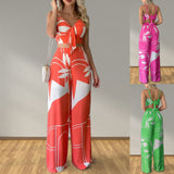 Women Pants Suit Women Summer Sexy Loose Print