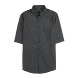 Men Shirts Slim-Fit Plaid Shirt
