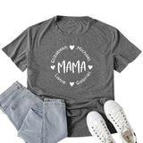 Boy Mama T Shirt Mama Love Heart Letter Print T-shirt