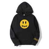 Smiley Face Hoodie Smiley Print Loose Men's Women's Pullover Hoodie
