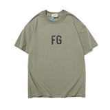 Fog Essentials Tshirts Fear Of God Fog High Street Colorful Reflective T-shirt Male and Female Couples Wear Casual