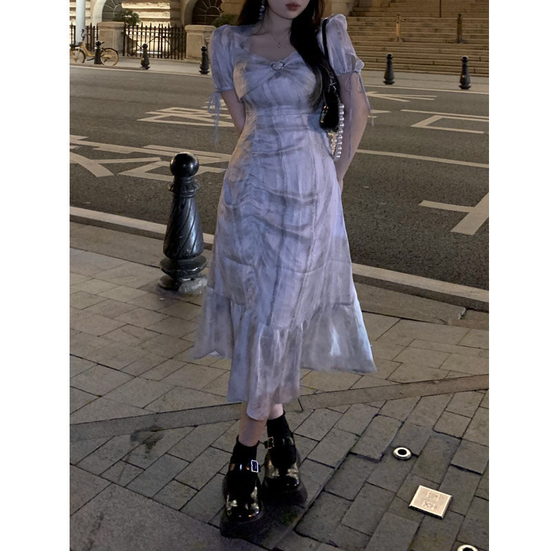Vintage Empire Waist Dress Spring Short and Long Women's Dress