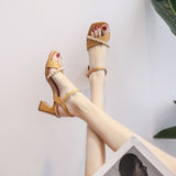 Nude Wide Fit Block Heels Sandals