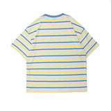 Men's T Shirt Summer Casual Tops Short Sleeve Striped T-shirt Men's round Neck Half Sleeve Boyfriend Harajuku Style Street Fashion Loose Half Sleeve