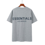 Fog Essentials Tshirts Fear Of God Essentials Double Line Reflective Letter Short Sleeve T-shirt Men and Women Fog High Street