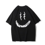 Man Summer T Shirt Cartoon Smiley Print