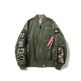 BAPE Varsity Jacket Shark Head Desert Camouflage Jacket
