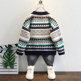 Toddler Boys Jackets Boys' Sweater Spring and Autumn Children's Knit Cardigan