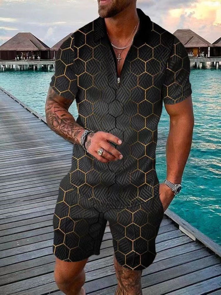 Polo Shirts Men's Polo Shirt Suit Short Sleeve Casual