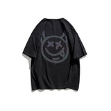 Men's T-shirt Cotton Short-Sleeved T-shirt Men's Summer Loose Casual Half Sleeves Clothes Men's Devil Print T-shirt