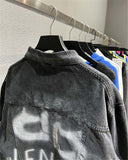 Spray Painted Jacket Autumn Graffiti Printing Men's Jacket