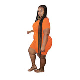 Women Plus Size Jumpsuits Fashion Casual Loose Solid Color Lace-up Jumpsuit