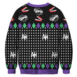 Black Christmas Sweater Unicorn 3D Printed Crew Neck Sweatshirt Casual Loose Autumn and Winter