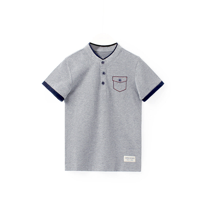 Children Boy Polo Shirts Summer Children's Short-Sleeved T-shirt Men