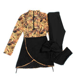 Burkini Muslim Swimwear Printed Swimsuit Three-Piece Set