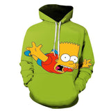 The Simpsons Hoodie 3D Digital Printing Youth Male Hooded Casual Pullover