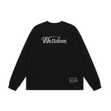 We11done Hoodie Graffiti round Neck Loose Men's and Women's Long Sleeves Sweatshirt